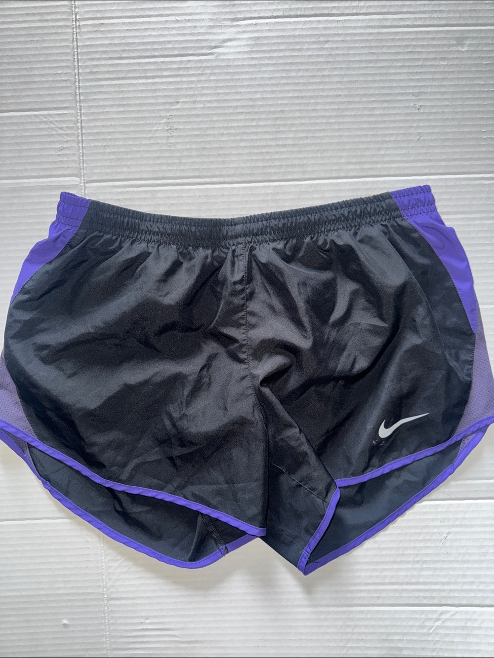 Nike Black Running Shorts with Purple Trim